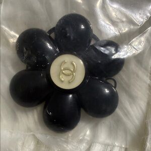 Black Flower Brooch
